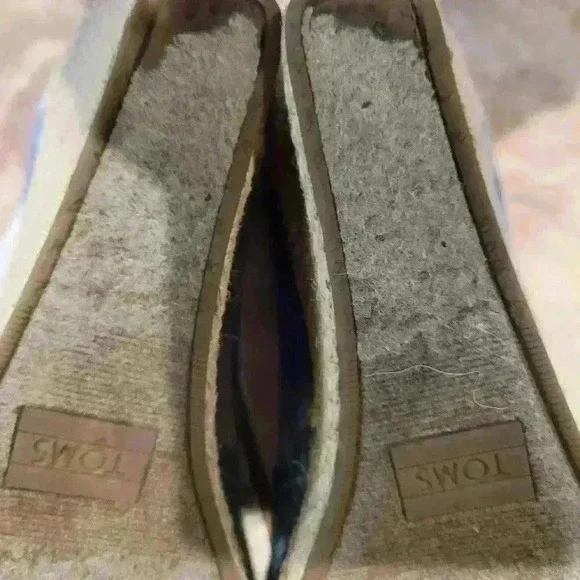 EUC women's Toms peep toe Michelle sandal wedge shoes size 9, $13 - Picture 4 of 5